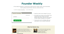 Desktop Screenshot of founderweekly.com
