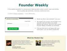 Tablet Screenshot of founderweekly.com